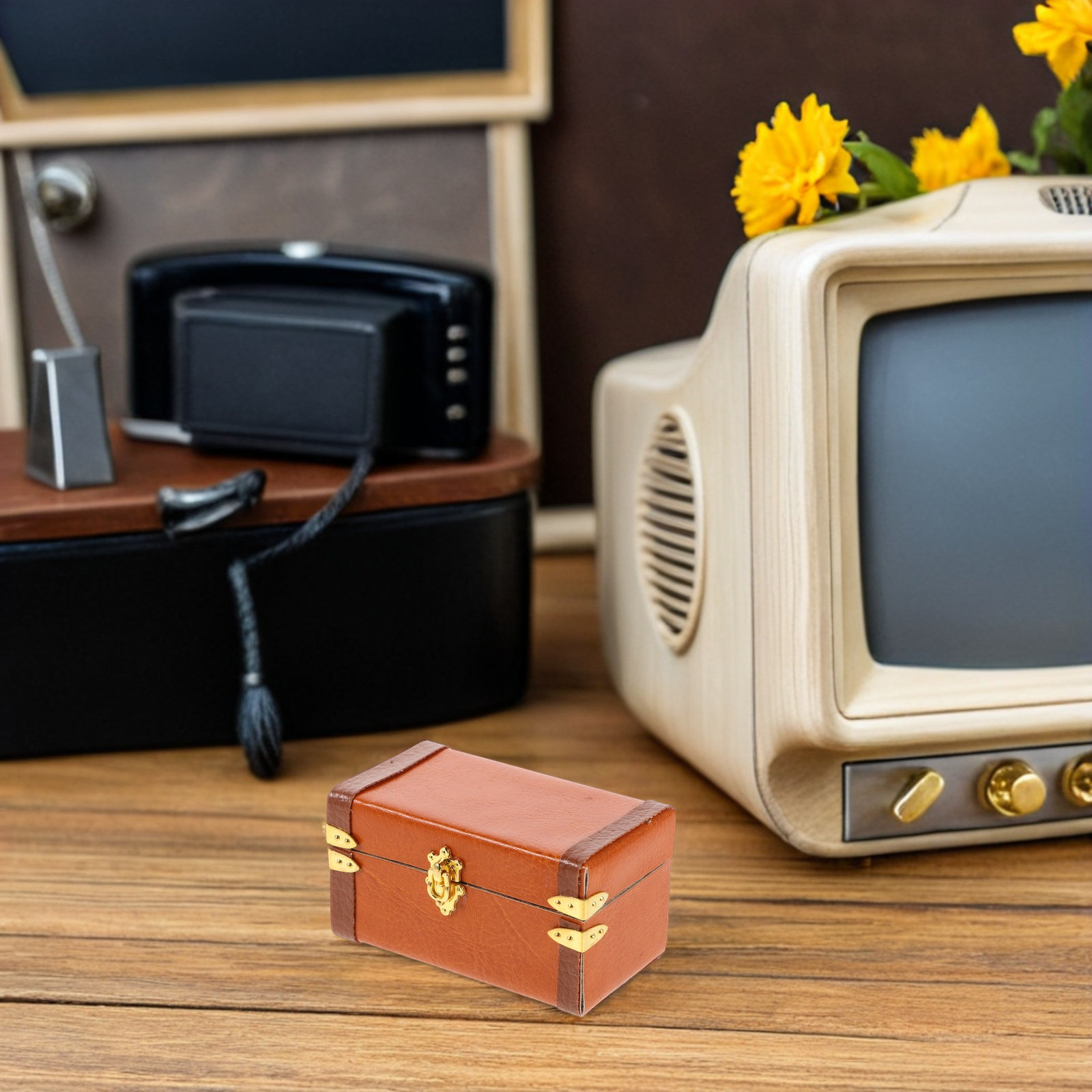 Retro Vintage Trunk Suitcase - Miniature Vintage Trunk Suitcase Retro Storage