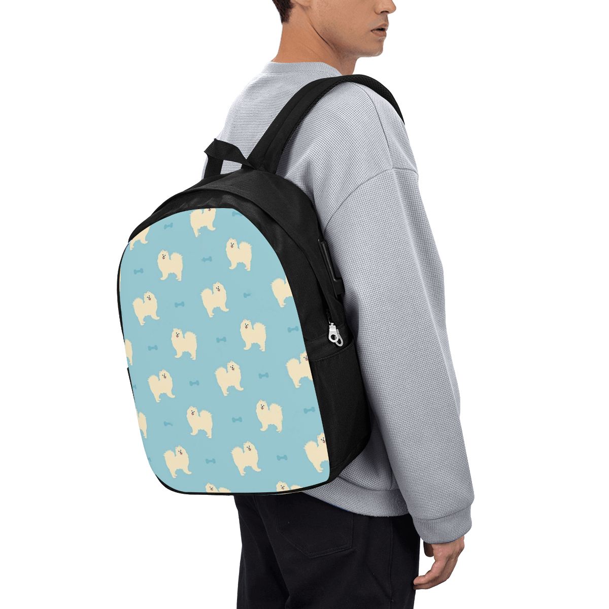 Travel Bags - Samoyed Dog Backpack Travel Notebook Bag