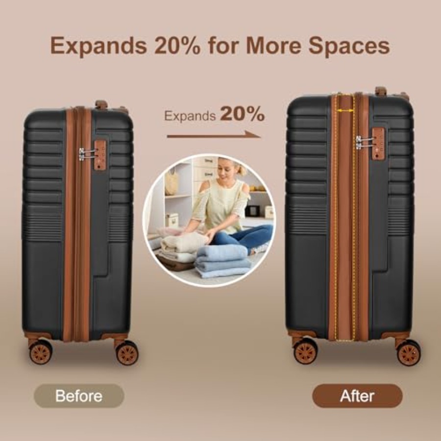 3-Piece Expandable Luggage Set - đánh giá và giá Expandable Hard Shell Luggage Set