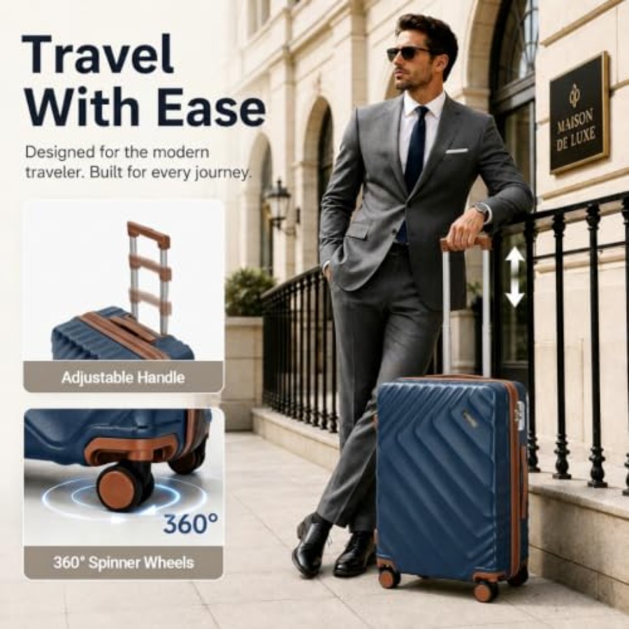 5-Piece Hard Shell Expandable  - đánh giá và giá Expandable Hard Shell Luggage Set