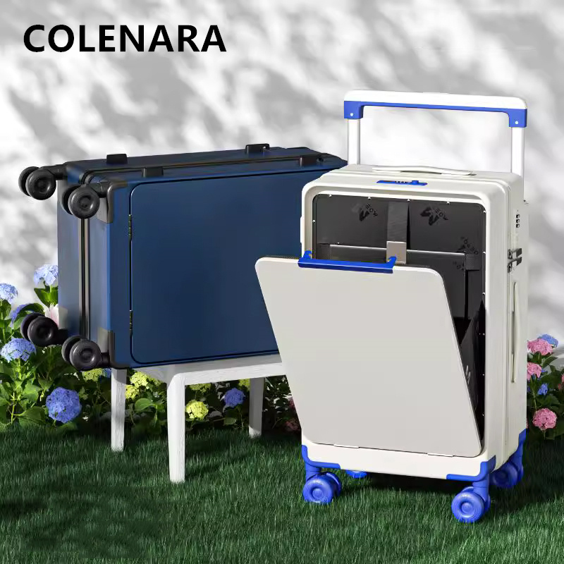 COLENARA ABS+PC Suitcase Front - đánh giá và giá Front Opening Laptop Luggage 24 Inch