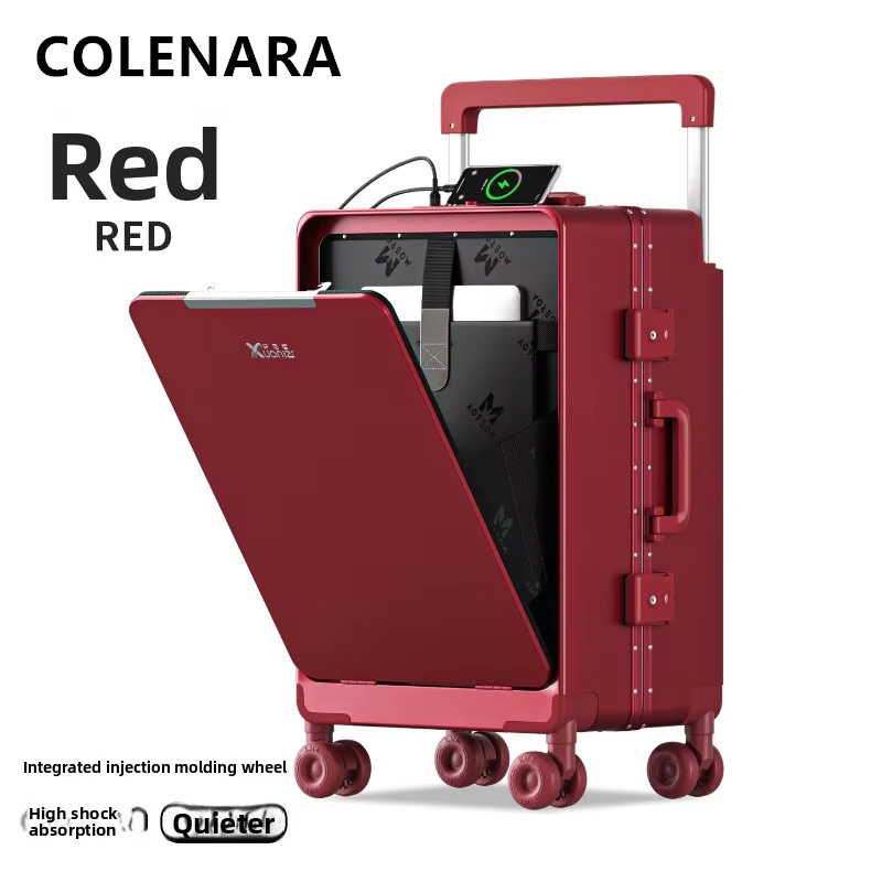 COLENARA ABS+PC Suitcase Front - đánh giá và giá Front Opening Laptop Luggage 24 Inch