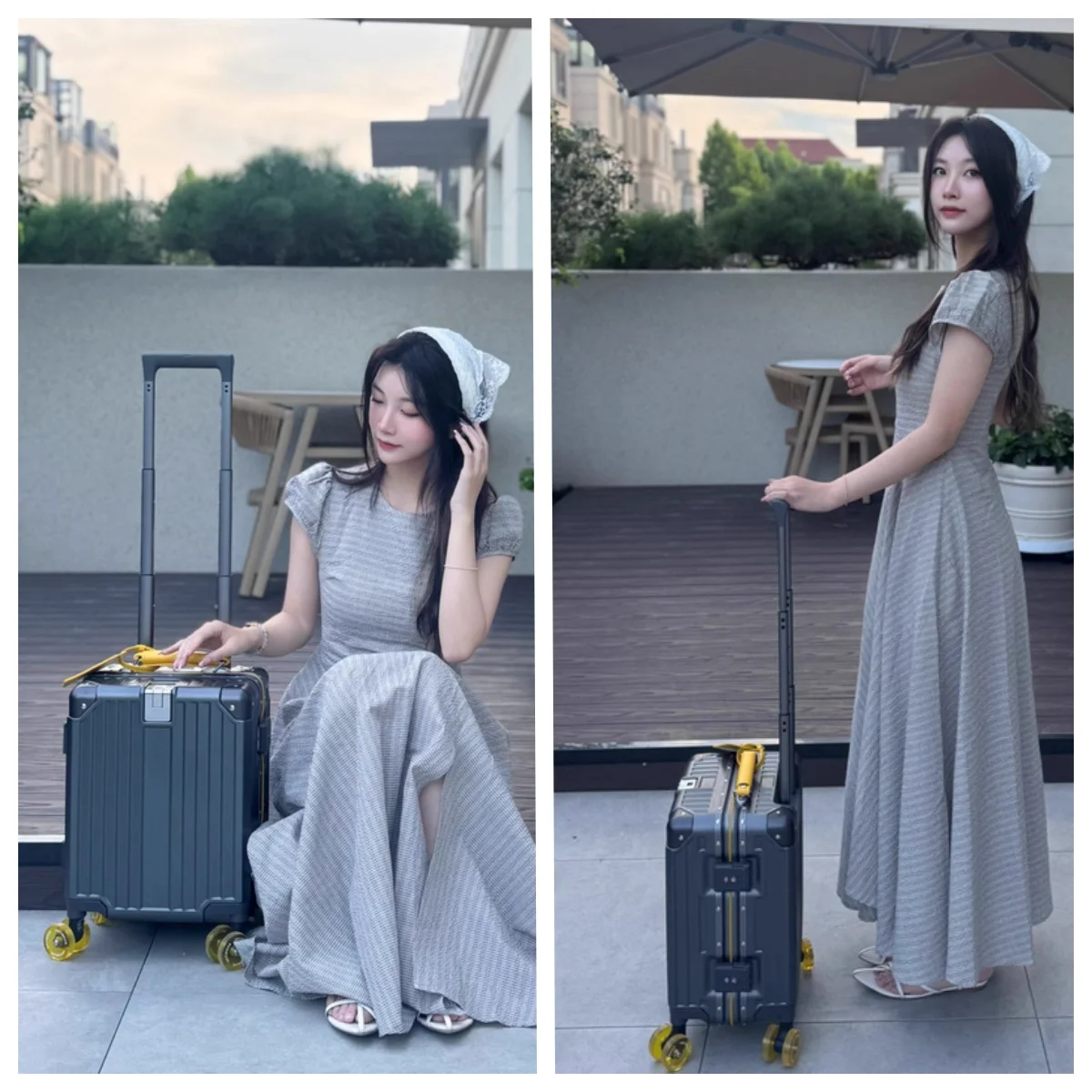 14‘’ Rolling Luggage Lightweig - đánh giá và giá Aluminum Frame Carry On Luggage
