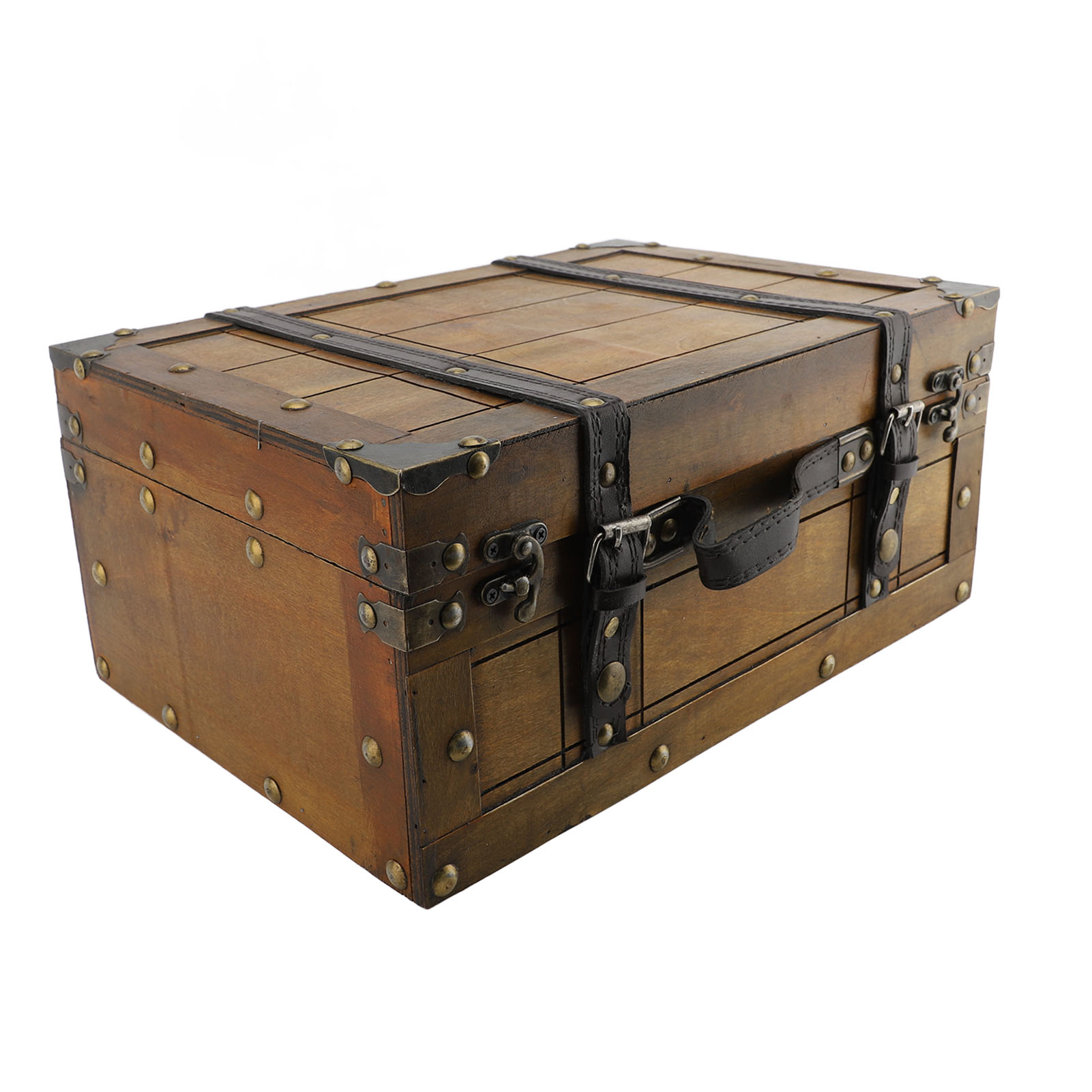 Retro Suitcase Synthetic Wood  - đánh giá và giá Retro Vintage Trunk Suitcase