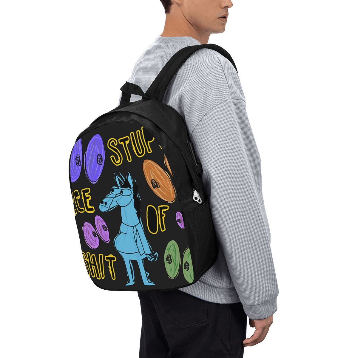 Cartoon Bojack Horseman Stupid - đánh giá và giá Backpacks
